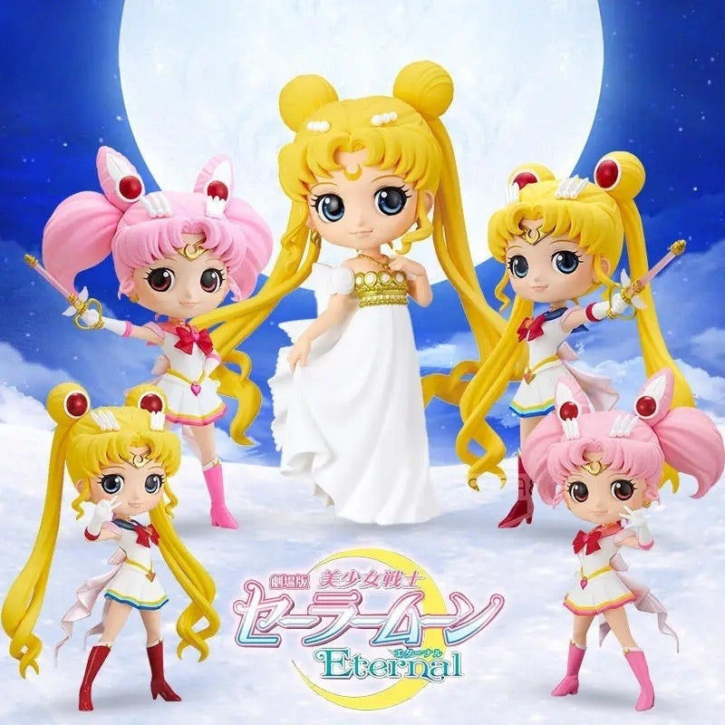 Hot Bandai Figuarts Qposket Toys Sailor Moon Cosmos Tsukino Usagi Eternal Sailor Moon Anime Action Figures Model Collection Gift Hot Bandai Figuarts Qposket Toys Sailor Moon Cosmos Tsukino Usagi Eternal Sailor Moon Anime Action Figures Model Collection Gift